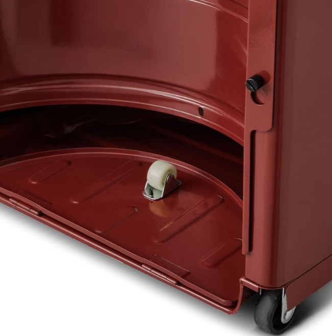 Volga, Rouge brique chauffage d'appoint à gaz Infrableu 3400W Imitation effet feu de cheminée + Tuyau et Détendeur